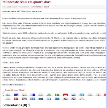 Principal evento de fitness e bem-estar recebe 80 mil visitantes e movimenta R$ 13 milhões de reais em quatro dias – Portal Segs