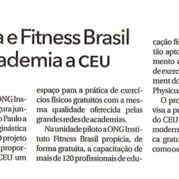 Prefeitura e Fitness Brasil levam academia a CEU – Jornal – DCI – Página C1