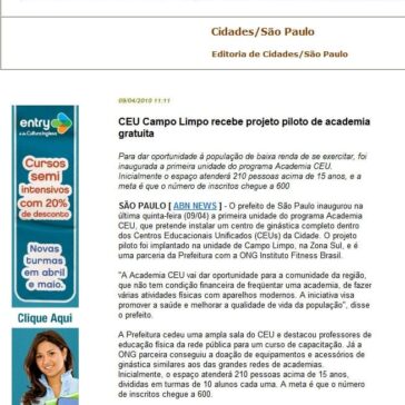CEU Campo Limpo recebe projeto piloto de academia gratuita – ABN News