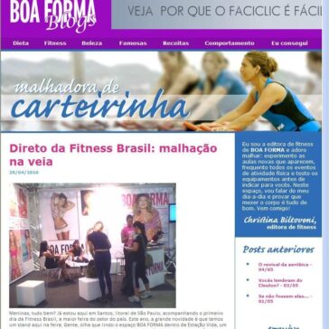 Direto da Fitness Brasil: malhação na veia – Blog Boa Forma