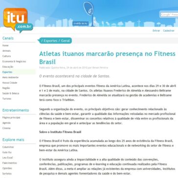 Atletas ituanos marcarão presença no Fitness Brasil – Itu