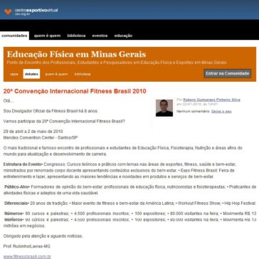20ª Convenção Internacional Fitness Brasil 2010 – CEV