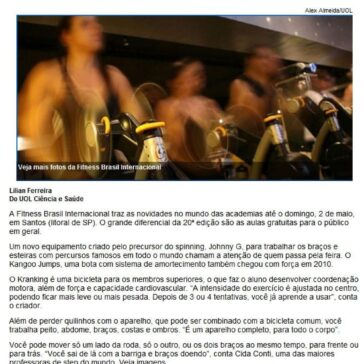 Bicicleta para braços e esteira com circuitos famosos são destaques de feira de fitness – BOL