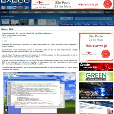 Departamento do Tesouro dos EUA espalha malwares – Baboo