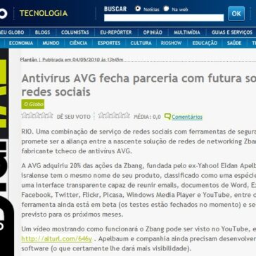Antivírus AVG fecha parceria com futura solução para redes sociais – O Globo