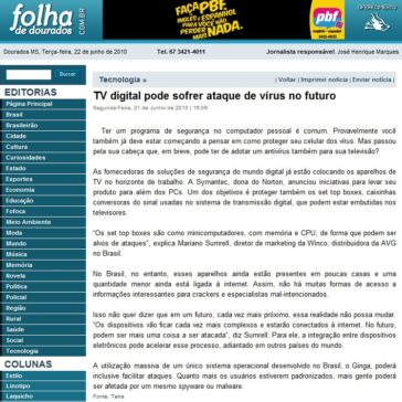 TV digital pode sofrer ataque de vírus no futuro – Folha de Dourados