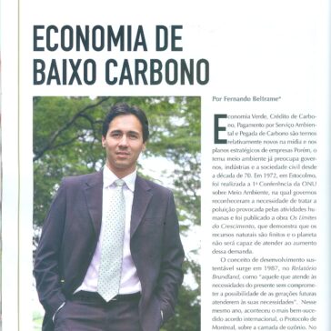 Economia de baixo Carbono – Revista – Lide – Páginas 68 e 69