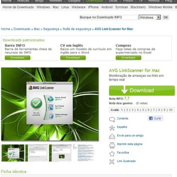 AVG LinkScanner for Mac – Info Downloads