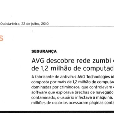 AVG descobre rede zumbi com mais de 1,2 milhão de computadores – Brasil Econômico