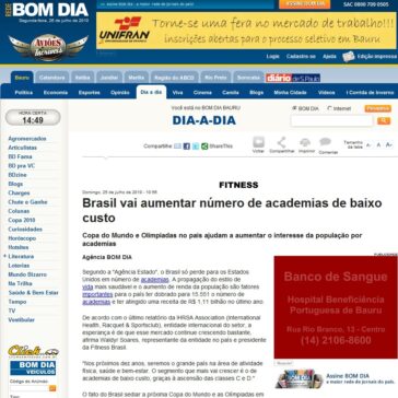 Brasil vai aumentar número de academias de baixo custo – Bom dia