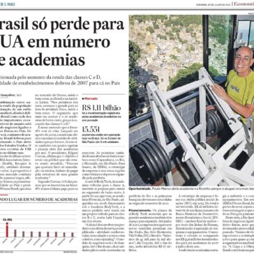 Brasil só perde para EUAem número de academias – Jornal – OESP – Página B9