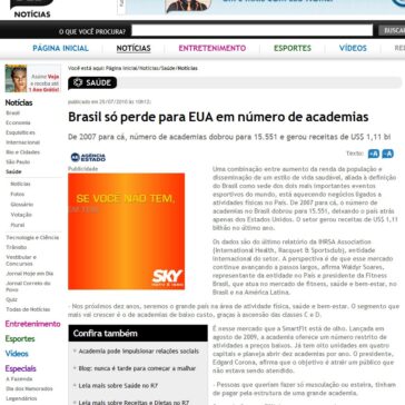 Brasil só perde para EUA em número de academias – R7