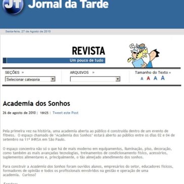 Academia dos Sonhos – JT