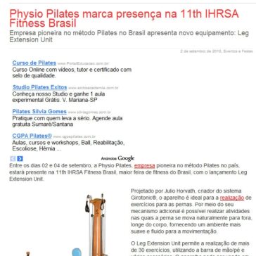 Physio Pilates marca presença na 11th IHRSA Fitness Brasil – Bagarai