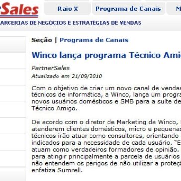 Winco lança programa Técnico Amigo – Partner Sales