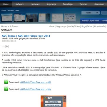 AVG lança o AVG Anti-Virus Free 2011 – Baboo