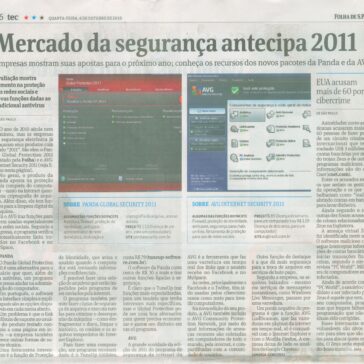 Mercado de segurança antecipa 2011 – Folha de S.Paulo – Página F6