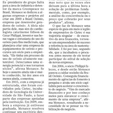 Geração de ozônio cria empresa verde e rentável – Brasil Econômico