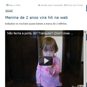 Menina de 2 anos vira hit na web – Alagoas 24 Horas