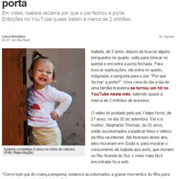Menina de 2 anos vira hit na web após argumentar com pai sobre porta – G1
