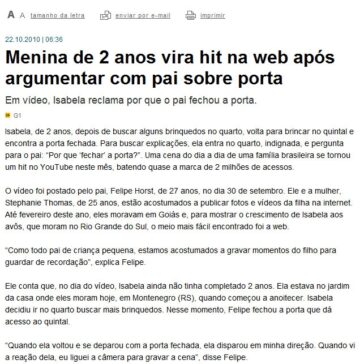 Menina de 2 anos vira hit na web após argumentar com pai sobre porta – Gazeta Web