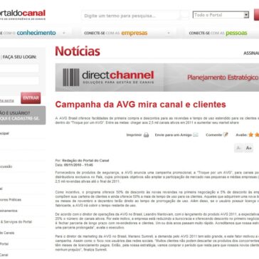 Campanha da AVG mira canal e clientes – Portal do Canal