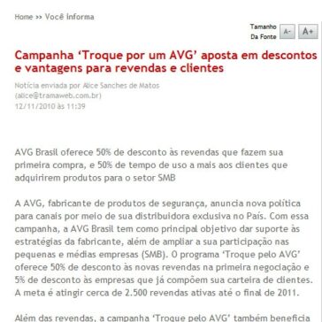 Campanha ?Troque por um AVG? aposta em descontos e vantagens para revendas e clientes – Reseller Web