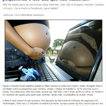 Redes sociais invadem o universo dos pequeninos e até dos que não nasceram – Correio Braziliense