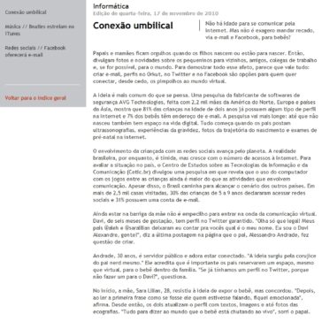 Conexão umbilical – O Norte