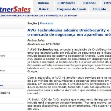 AVG Technologies adquire DroidSecurity e lidera o mercado de segurança em aparelhos móveis – Partner Sales