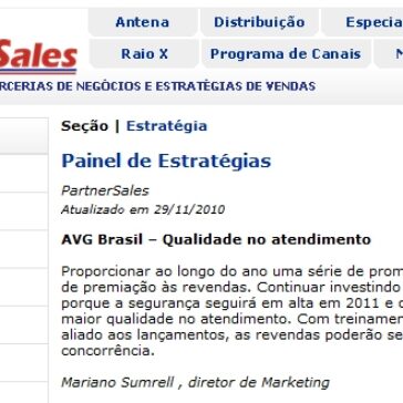 AVG Brasil ? Qualidade no atendimento – Partner Sales