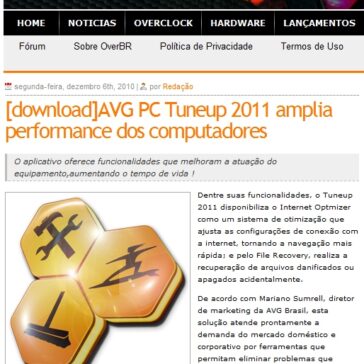 AVG PC Tuneup 2011 amplia performance dos computadores – Over BR
