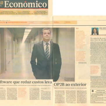 Software que reduz custos leva OP2B ao exterior – Brasil Econômico – Págs. 18 e 19
