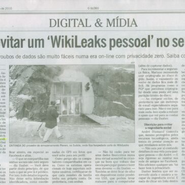 Para evitar um ‘WikiLeaks pessoal’ no seu PC – O Globo – Página 43