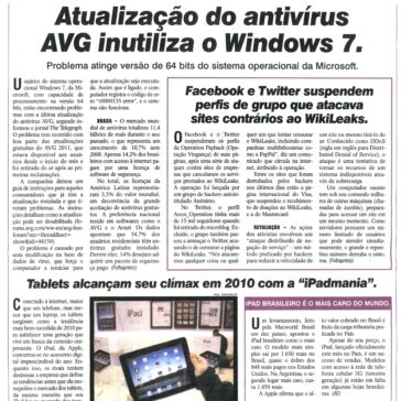 Atualização do antivírus AVG inutiliza o Windows 7. – O Sul – Página 08