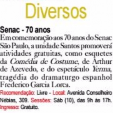 Senac – 70 anos – Boqnews