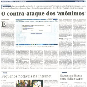O contra-ataque dos ‘anônimos’ – Jornal do Commércio – Página B9
