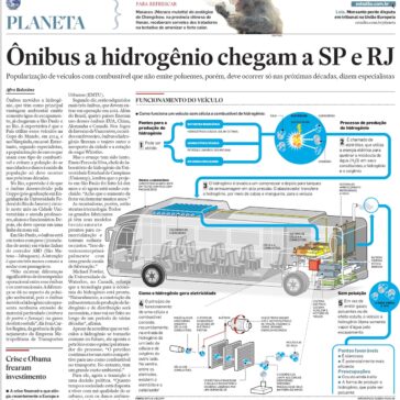 Ônibus a hidrogênio chegam a SP e RJ – Jornal – OESP – Página A18
