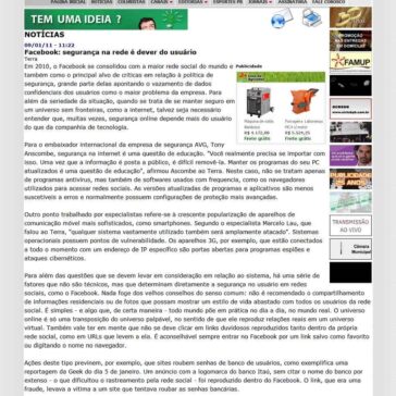 Facebook: segurança na rede é dever do usuário – Paraíba Online