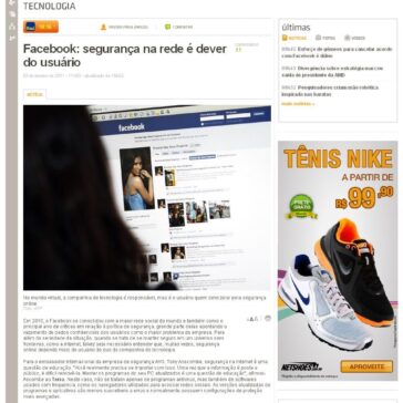Facebook: segurança na rede é dever do usuário – Terra