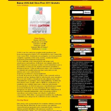 Baixar AVG Anti Virus Free 2011 Gratuito – Free Down Tudo