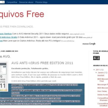 Antivirus Free Edition 2011 – Arquivos Free