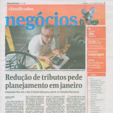 Redução de tributos pede planejamento em janeiro – Folha de S.Paulo – Páginas Capa e 02