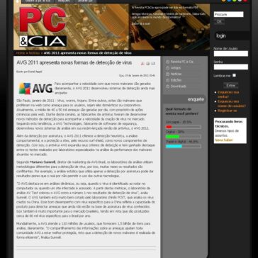 AVG 2011 apresenta novas formas de detecção de vírus – PC&Cia
