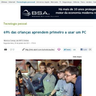 69% das crianças aprendem primeiro a usar um PC – Info Exame