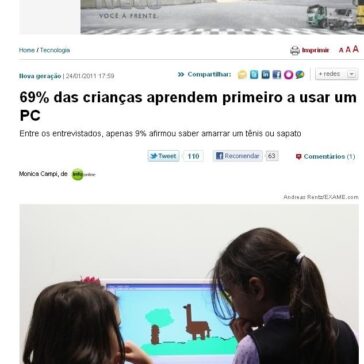 69% das crianças aprendem primeiro a usar um PC – Portal Exame