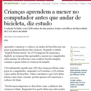 Crianças aprendem a mexer no computador antes que andar de bicicleta, diz estudo – A Crítica
