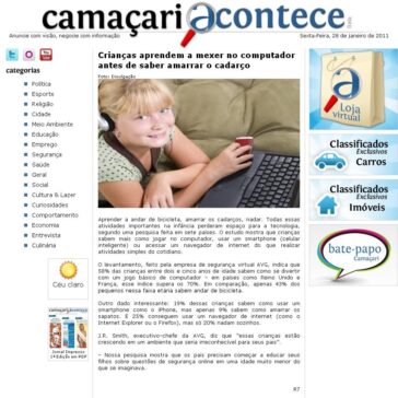 Crianças aprendem a mexer no computador antes de saber amarrar o cadarço – Camaçari Acontece