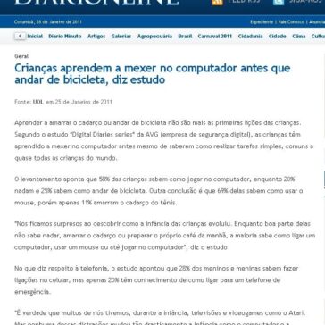 Crianças aprendem a mexer no computador antes que andar de bicicleta, diz estudo – Diarionline