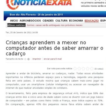 Crianças aprendem a mexer no computador antes de saber amarrar o cadarço – Notícia Exata